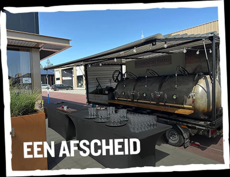Een afscheid — verzorgde buitenopstelling met smoker
